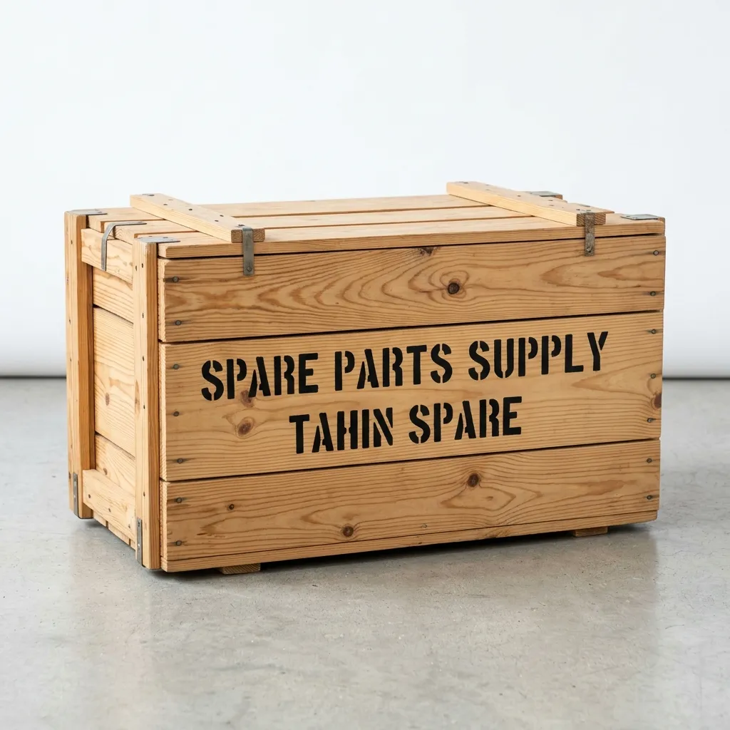 Wood-crated secure spare parts supply